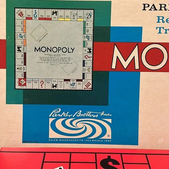vintage 1961 parker bros real estate trading MONOPOLY board game toy collectible - Picture 3 of 16